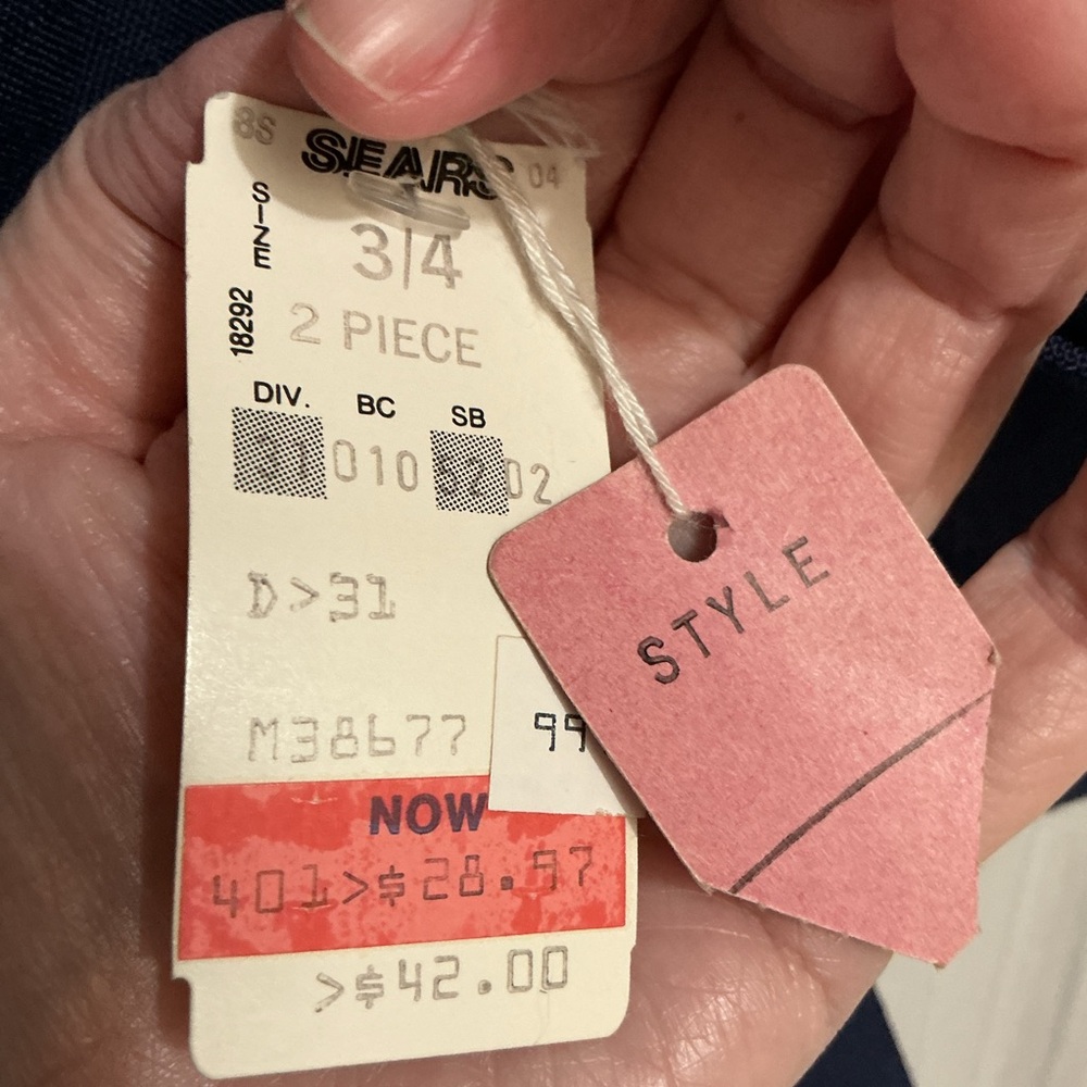 Vintage 1980s Deadstock Sears Navy Size 3/4 Juniors Blazer/Jacket-NWT - Picture 5 of 7